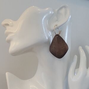 3/$30 Elegant Brown Wooden Earrings